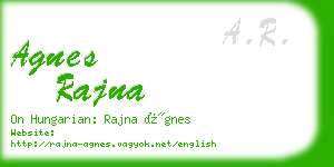 agnes rajna business card